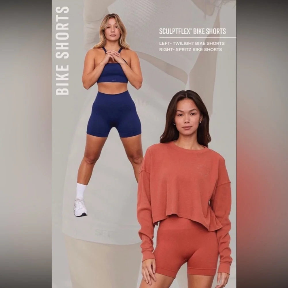 SET Active Sculptflex High‑Waist Biker Short in color Spritz 4”